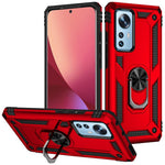 For Xiaomi 12/12X/12S 5G Phone Case, Anti-scratch Hard PC Soft TPU Protective Cover with Rotatable Ring Kickstand