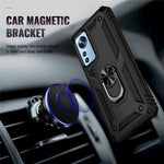 For Xiaomi 12 Pro 5G/12S Pro 5G/12 Pro (Dimensity) 5G Phone Case with Rotatable Ring Kickstand, Impact-resistant Hard PC Soft TPU Protective Cover