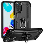For Xiaomi Redmi Note 11S 4G/Note 11 4G (Qualcomm) Phone Case Anti-Scratch Shockproof Hard PC Soft TPU Protective Cover with Rotatable Ring Kickstand