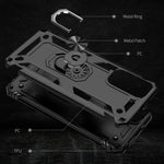 For Xiaomi Redmi Note 11S 4G/Note 11 4G (Qualcomm) Phone Case Anti-Scratch Shockproof Hard PC Soft TPU Protective Cover with Rotatable Ring Kickstand