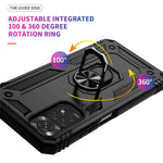 For Xiaomi Redmi Note 11S 4G/Note 11 4G (Qualcomm) Phone Case Anti-Scratch Shockproof Hard PC Soft TPU Protective Cover with Rotatable Ring Kickstand