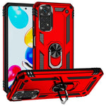 For Xiaomi Redmi Note 11S 4G/Note 11 4G (Qualcomm) Phone Case Anti-Scratch Shockproof Hard PC Soft TPU Protective Cover with Rotatable Ring Kickstand