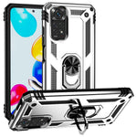 For Xiaomi Redmi Note 11S 4G/Note 11 4G (Qualcomm) Phone Case Anti-Scratch Shockproof Hard PC Soft TPU Protective Cover with Rotatable Ring Kickstand