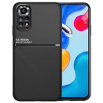 Xiaomi Redmi Note 11S 4G/Note 11 4G (Qualcomm) ultratyndt mobilcover med tryk i PU-læder + TPU-etui med indbygget magnetisk metalplade
