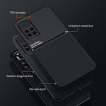 Xiaomi Redmi Note 11S 4G/Note 11 4G (Qualcomm) ultratyndt mobilcover med tryk i PU-læder + TPU-etui med indbygget magnetisk metalplade