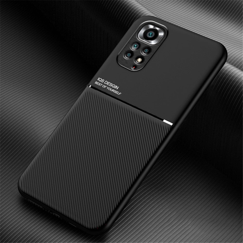 Xiaomi Redmi Note 11S 4G/Note 11 4G (Qualcomm) ultratyndt mobilcover med tryk i PU-læder + TPU-etui med indbygget magnetisk metalplade