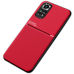 Xiaomi Redmi Note 11S 4G/Note 11 4G (Qualcomm) ultratyndt mobilcover med tryk i PU-læder + TPU-etui med indbygget magnetisk metalplade