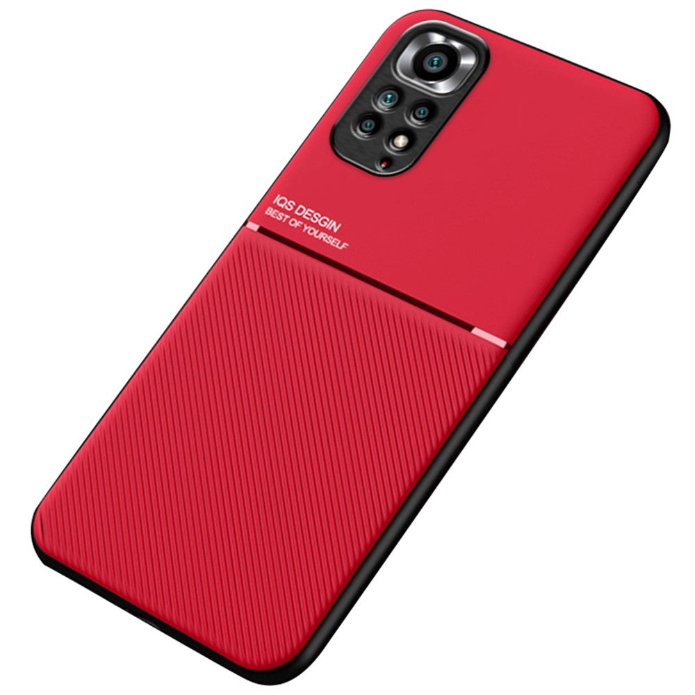 Xiaomi Redmi Note 11S 4G/Note 11 4G (Qualcomm) ultratyndt mobilcover med tryk i PU-læder + TPU-etui med indbygget magnetisk metalplade