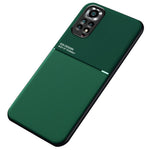 Xiaomi Redmi Note 11S 4G/Note 11 4G (Qualcomm) Ultratunt mobilskal med tryck i PU-läder + TPU-fodral med inbyggd magnetisk metallplåt