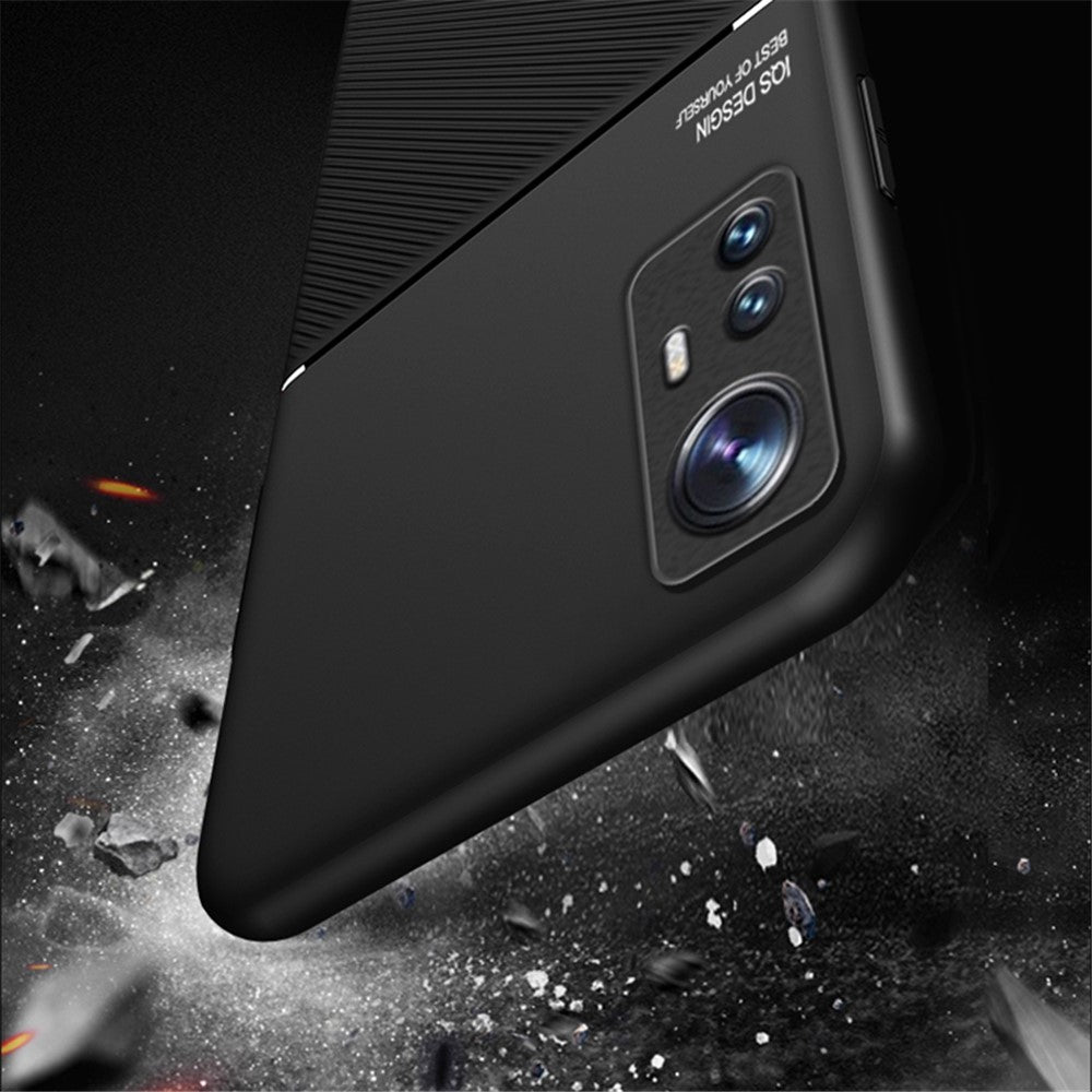 For Xiaomi 12/12X/12S 5G Car Mount Metal Sheet Imprinted Phone Case PU Leather + TPU Shockproof Cover