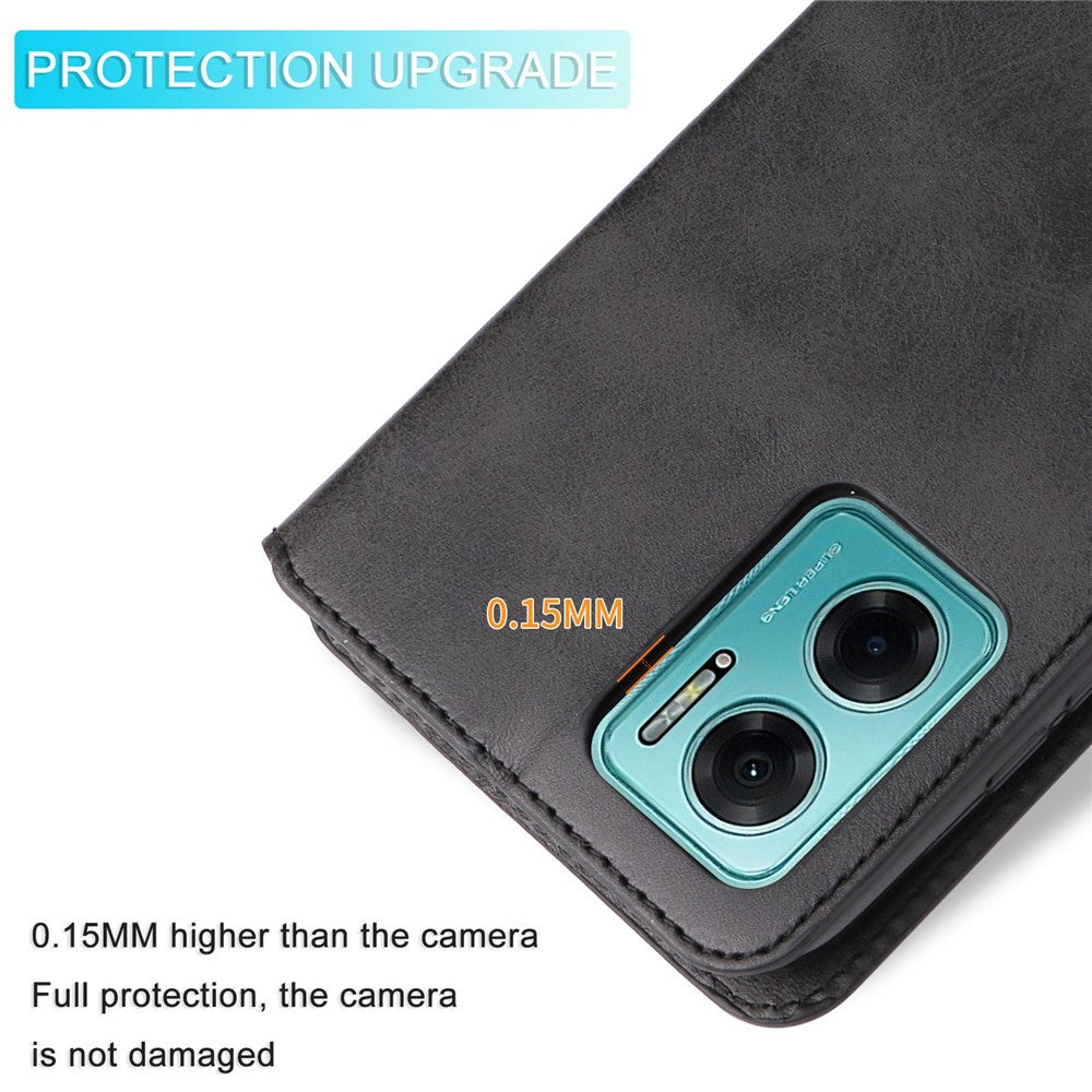 Xiaomi Redmi Note 11E 5G / Redmi 10 5G / Redmi 10 Prime+ 5G PU-läder + TPU stötsäkert mobilskal plånboksfodral