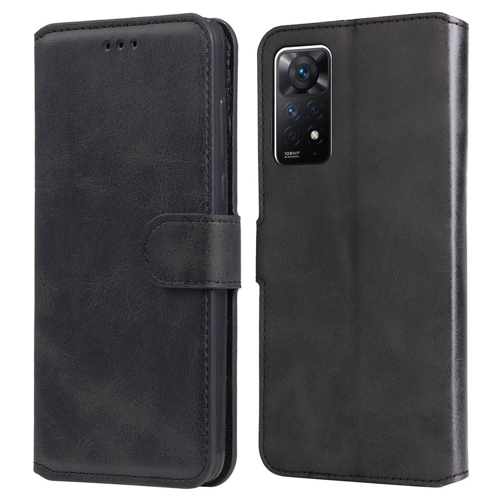 For Xiaomi Redmi Note 12 Pro 4G / 11 Pro 4G (MediaTek) / Note 11 Pro 5G (Qualcomm) / Note 11E Pro 5G PU Leather Wallet Cover Adjustable Stand Phone Case