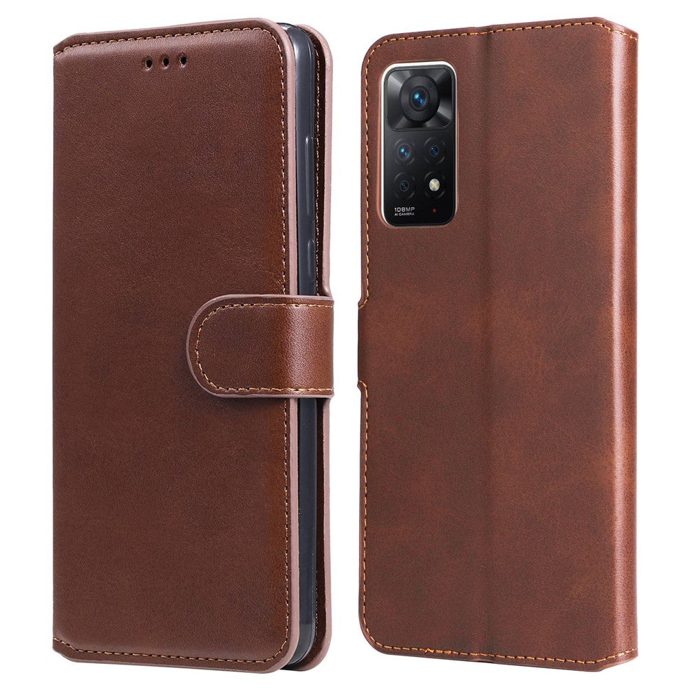 Xiaomi Redmi Note 12 Pro 4G / 11 Pro 4G (MediaTek) / Note 11 Pro 5G (Qualcomm) / Note 11E Pro 5G PU-läder plånboksfodral justerbart stativ mobilfodral
