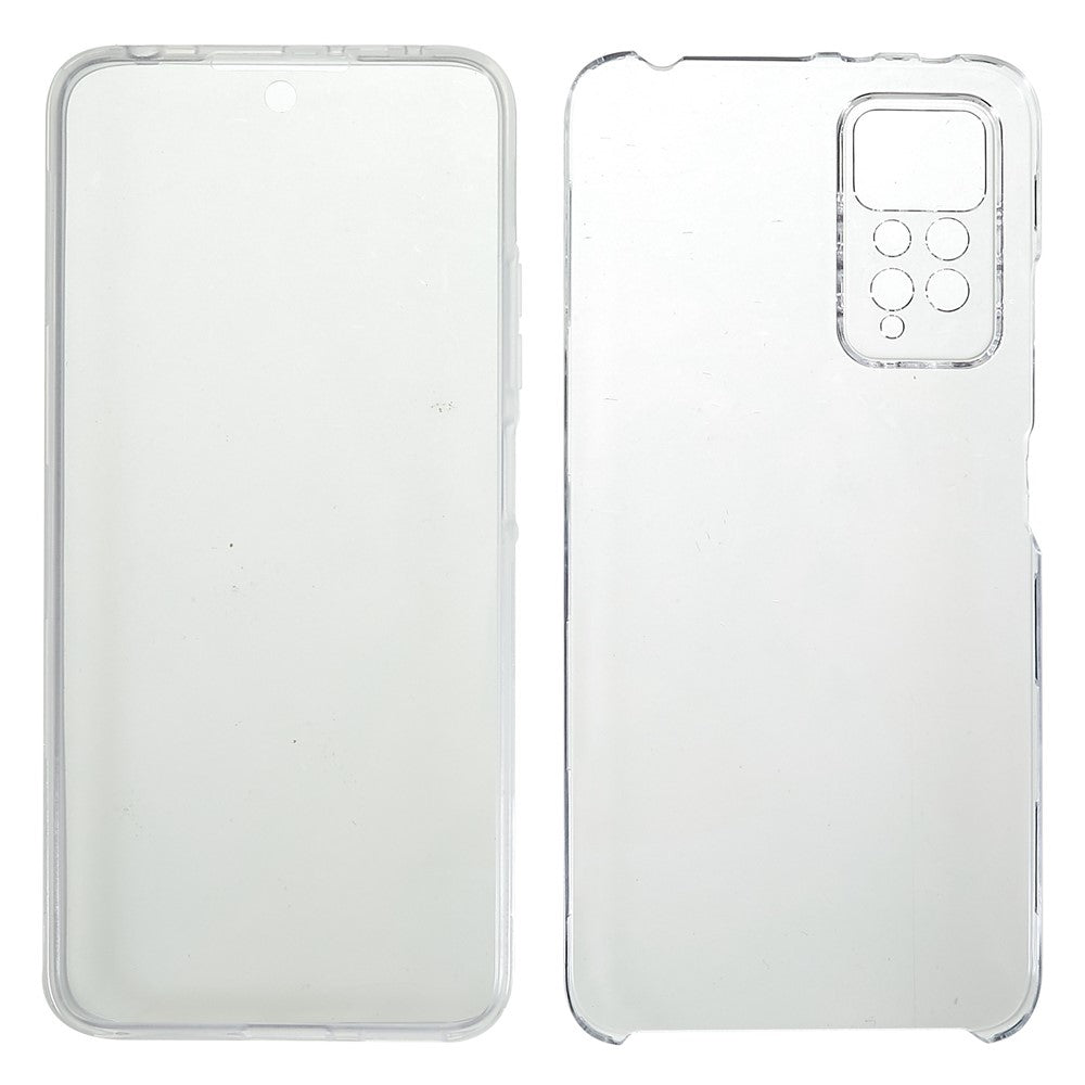 For Xiaomi Redmi Note 11 Pro 4G (MediaTek)/Note 11 Pro 5G (Qualcomm) Clear Anti-fall Full Protection TPU + PET + Acrylic Detachable 2-in-1 Phone Hybrid Case