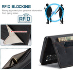 AUTSPACE A01 Series for Xiaomi Redmi Note 11 4G (Qualcomm)/Note 11S 4G PU Leather Case RFID Blocking Wallet Stand Flip Cover