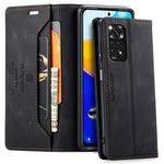 AUTSPACE A01-serien för Xiaomi Redmi Note 11 4G (Qualcomm)/Note 11S 4G PU-läderfodral RFID-blockerande plånboksfodral med fällbart skydd