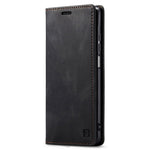 AUTSPACE A01-serien för Xiaomi Redmi Note 12 Pro 4G / 11 Pro 4G (MediaTek) / Note 11 Pro 5G (Qualcomm) Läderfodral RFID-blockerande stativskydd