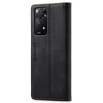 AUTSPACE A01-serien för Xiaomi Redmi Note 12 Pro 4G / 11 Pro 4G (MediaTek) / Note 11 Pro 5G (Qualcomm) Läderfodral RFID-blockerande stativskydd