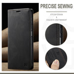 AUTSPACE A01-serien för Xiaomi Redmi Note 12 Pro 4G / 11 Pro 4G (MediaTek) / Note 11 Pro 5G (Qualcomm) Läderfodral RFID-blockerande stativskydd