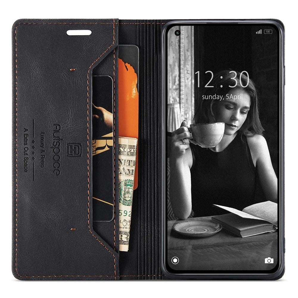 AUTSPACE A01 Series for Xiaomi Mi 11 Lite 4G/5G/11 Lite 5G NE PU Leather Case RFID Blocking Wallet Stand Flip Cover