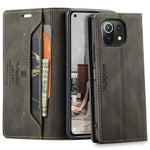 AUTSPACE A01 Series for Xiaomi Mi 11 Lite 4G/5G/11 Lite 5G NE PU Leather Case RFID Blocking Wallet Stand Flip Cover