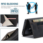 AUTSPACE A01 Series for Xiaomi 11T/11T Pro PU Leather Case RFID Blocking Vintage Wallet Stand Flip Cover