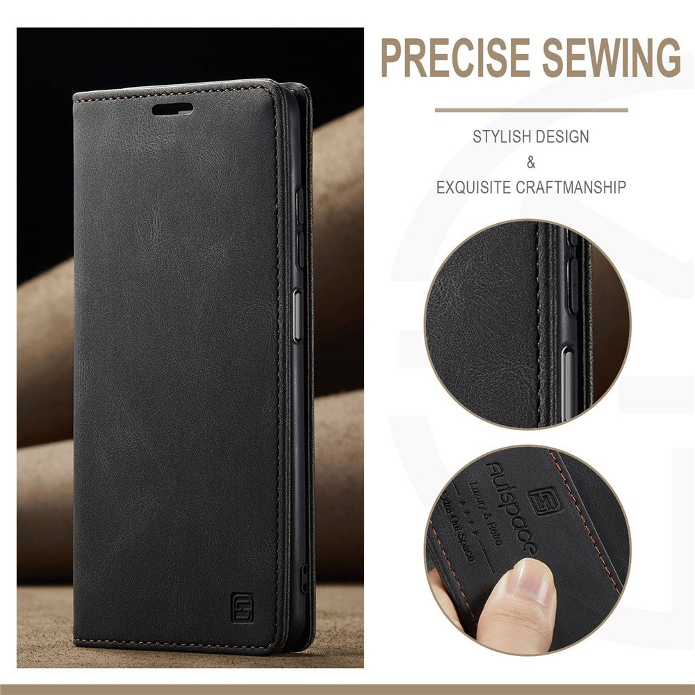 AUTSPACE A01 Series for Xiaomi 11T/11T Pro PU Leather Case RFID Blocking Vintage Wallet Stand Flip Cover