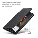 AUTSPACE A01 Series for Xiaomi 11T/11T Pro PU Leather Case RFID Blocking Vintage Wallet Stand Flip Cover