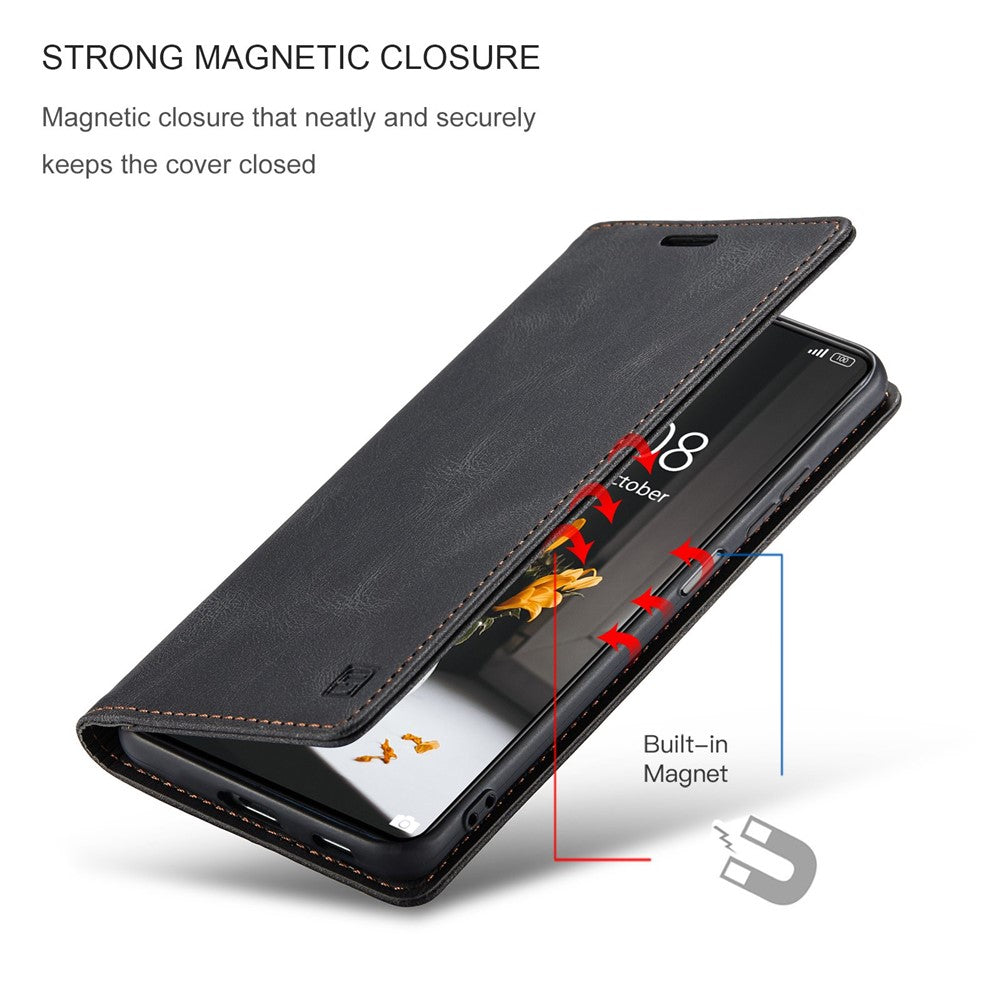 AUTSPACE A01 Series for Xiaomi 11T/11T Pro PU Leather Case RFID Blocking Vintage Wallet Stand Flip Cover