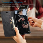 AUTSPACE A01 Series for Xiaomi Poco M5s 4G / Redmi Note 10 4G / Redmi Note 10S 4G PU Leather Case RFID Blocking Wallet Stand Flip Cover