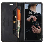 AUTSPACE A01 Series for Xiaomi Poco M5s 4G / Redmi Note 10 4G / Redmi Note 10S 4G PU Leather Case RFID Blocking Wallet Stand Flip Cover