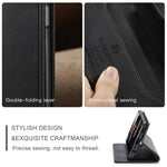 AUTSPACE A01 Series for Xiaomi Poco M5s 4G / Redmi Note 10 4G / Redmi Note 10S 4G PU Leather Case RFID Blocking Wallet Stand Flip Cover