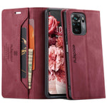 AUTSPACE A01 Series for Xiaomi Poco M5s 4G / Redmi Note 10 4G / Redmi Note 10S 4G PU Leather Case RFID Blocking Wallet Stand Flip Cover
