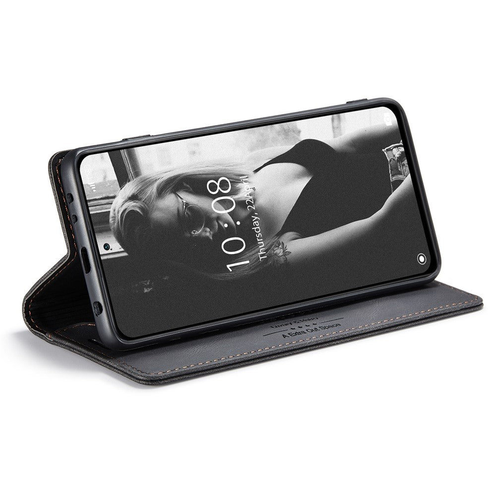 AUTSPACE A01 Series for Xiaomi Redmi Note 10 Pro 4G (India)/(Global)/Note 10 Pro Max Leather Case RFID Blocking Wallet Stand Flip Cover