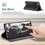 AUTSPACE A01 Series for Xiaomi Redmi Note 10 Pro 4G (India)/(Global)/Note 10 Pro Max Leather Case RFID Blocking Wallet Stand Flip Cover