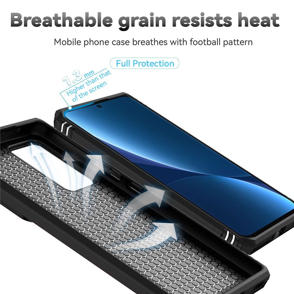 Xiaomi 12 Pro 5G/12S Pro 5G/12 Pro (Dimensity) 5G Stötsäkert mobilskyddsskal Ringstativ Hybrid PC + TPU-skal med Skjutbart Kameraskyddsfodral
