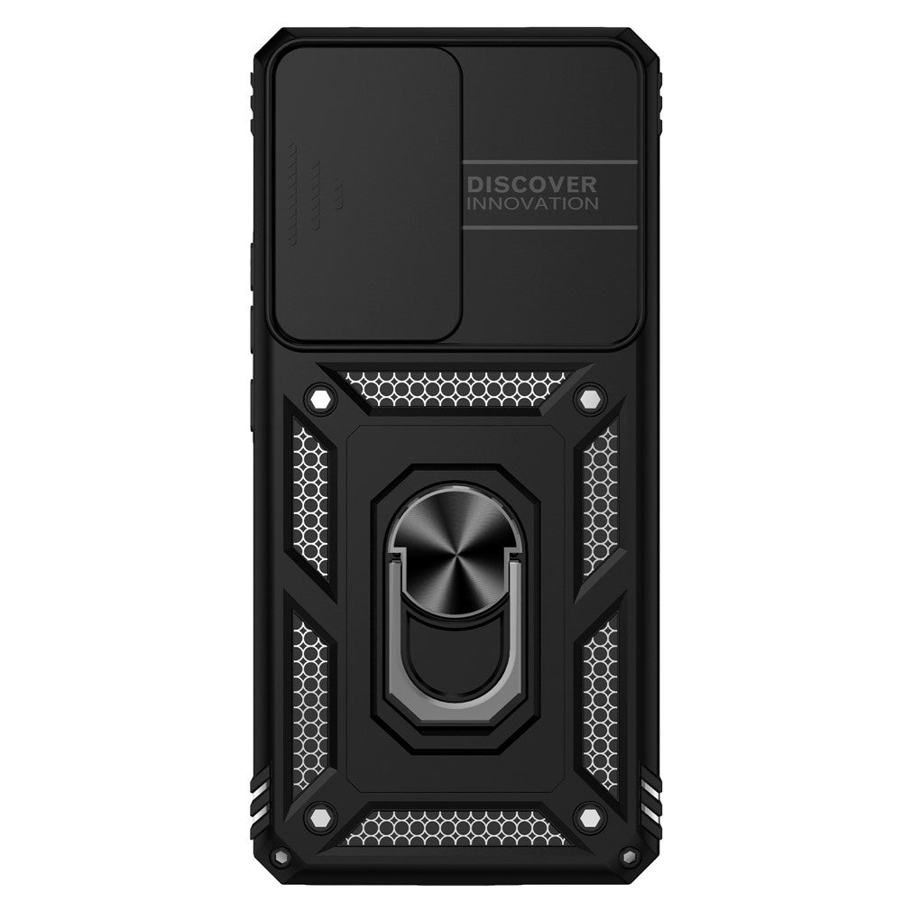 Xiaomi 12 Pro 5G/12S Pro 5G/12 Pro (Dimensity) 5G Stötsäkert mobilskyddsskal Ringstativ Hybrid PC + TPU-skal med Skjutbart Kameraskyddsfodral