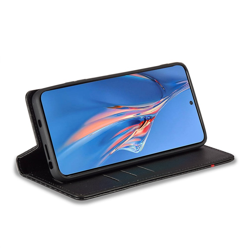 LC.IMEEKE Läderfodral i kolfiberstruktur med bokmönster till Xiaomi Redmi Note 12 Pro 4G / Note 11 Pro 4G (Mediatek) / Note 11 Pro 5G (Qualcomm), Magnetiskt, självabsorberande plånboksfodral med stativ