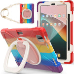For Xiaomi Pad 5 / Pad 5 Pro 11" Rotary Kickstand Case PC + Silicone Shockproof Protective Tablet Cover with Shoulder Strap