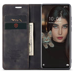 CASEME 013-serien multifunktionelt mobilcover til Xiaomi 12 Pro 5G/12S Pro 5G/12 Pro (Dimensity) 5G, selvklæbende PU-læderpung, foldbart stativcover