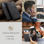 CASEME 013-serien multifunktionellt mobilmobilfodral för Xiaomi 12 Pro 5G/12S Pro 5G/12 Pro (Dimensity) 5G självabsorberande PU-läderplånbok vikbar stativmobilskal
