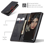 CASEME 013-serien multifunktionelt mobilcover til Xiaomi 12 Pro 5G/12S Pro 5G/12 Pro (Dimensity) 5G, selvklæbende PU-læderpung, foldbart stativcover