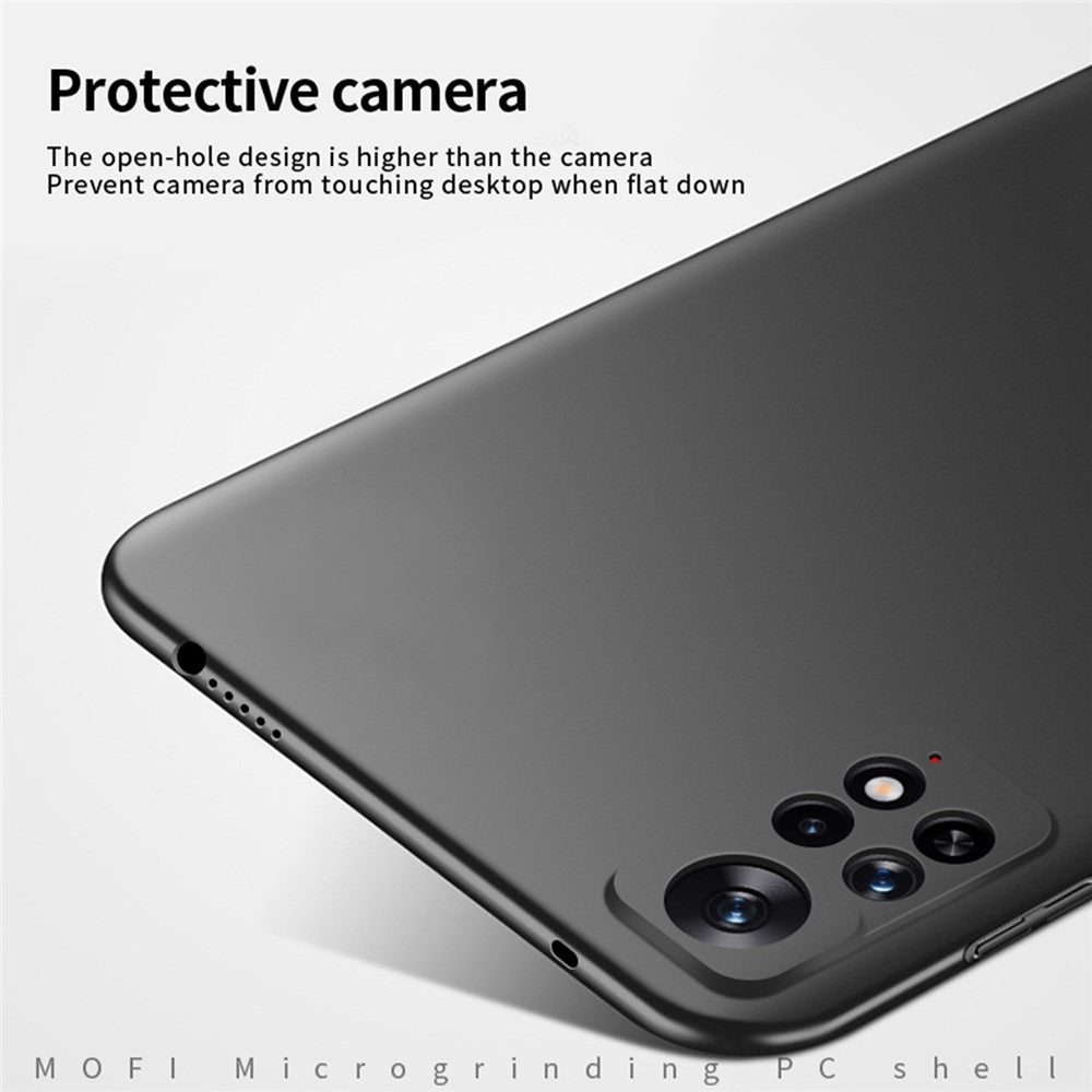 MOFI JK PC Series-1 Shield för Xiaomi Redmi Note 11 Pro 4G (MediaTek)/Note 11 Pro 5G (Qualcomm) Skal med säkert grepp, halkfri matt yta, hårt PC-skal med rem