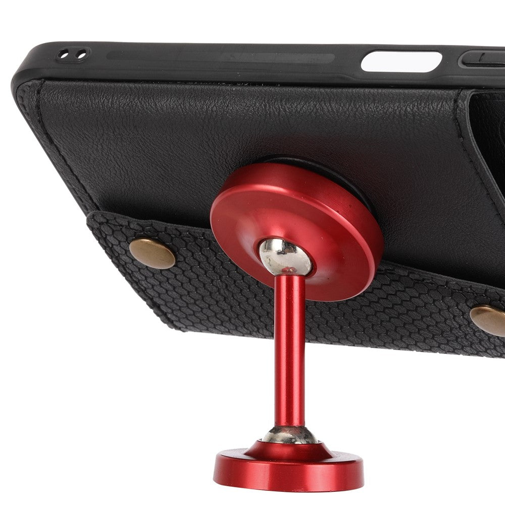Xiaomi 12 Pro 5G/12S Pro 5G/12 Pro (Dimensity) 5G Reptåligt stativ Kortfack Design PU-läderbelagt TPU Mobilskal med inbyggd metallplåt