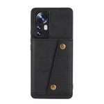 Xiaomi 12 Pro 5G/12S Pro 5G/12 Pro (Dimensity) 5G Reptåligt stativ Kortfack Design PU-läderbelagt TPU Mobilskal med inbyggd metallplåt