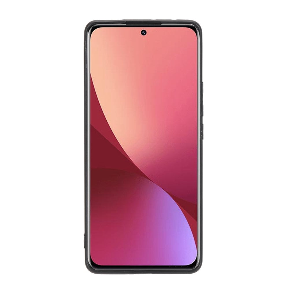 Xiaomi 12 Pro 5G/12S Pro 5G/12 Pro (Dimensity) 5G Reptåligt stativ Kortfack Design PU-läderbelagt TPU Mobilskal med inbyggd metallplåt