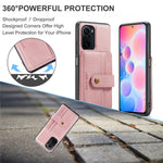JEEHOOD For Xiaomi Redmi K40/K40 Pro/Mi 11i/Poco F3 Anti-Scratch Wallet Case Shockproof Phone Cover RFID Blocking Protector Support Wireless Charging