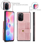 JEEHOOD For Xiaomi Redmi K40/K40 Pro/Mi 11i/Poco F3 Anti-Scratch Wallet Case Shockproof Phone Cover RFID Blocking Protector Support Wireless Charging