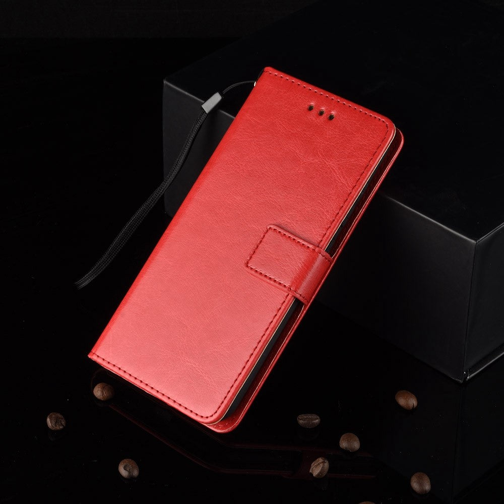 Mobilcover med Crazy Horse-struktur til Xiaomi Poco F4 GT/Redmi K50 Gaming, PU-læder, stativ, tegnebog, stødsikkert klapetui