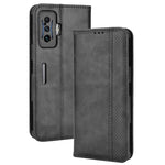 Xiaomi Poco F4 GT/Redmi K50 Gaming Mosaic Pressad Magnetiskt mobilskal Retro Textur Stötsäkert PU Läder Plånboksfodral